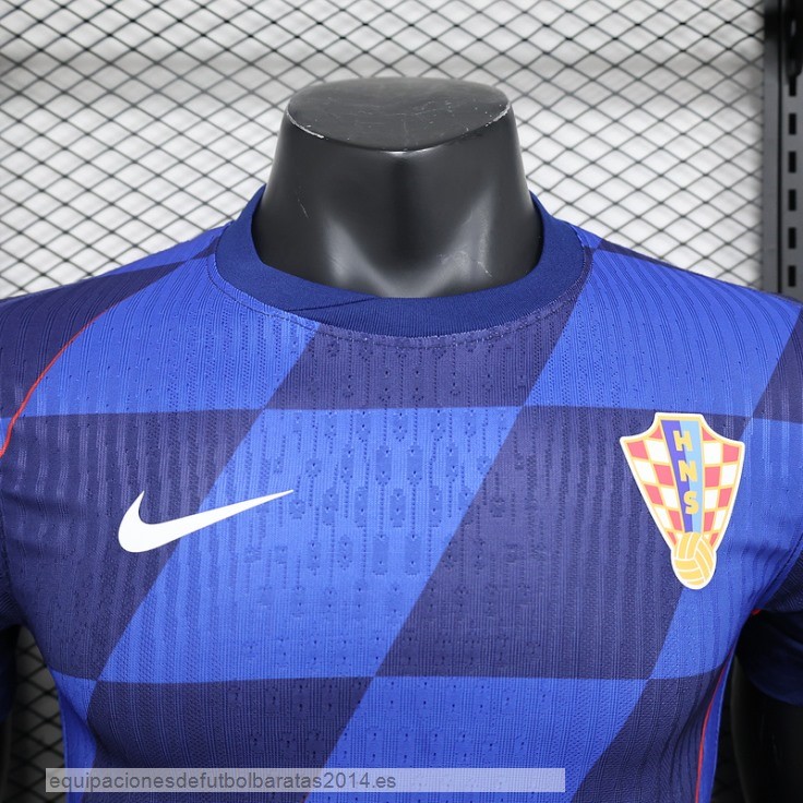 Nuevo 2ª Jugadores Camiseta Croacia 2024 Azul Baratas